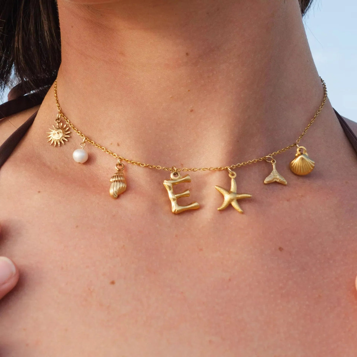 [AuraEcho]Avaria Ocean Initial Necklace