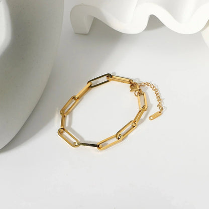 [AuraEcho]Asta Gold Paperclip Chain Bracelet