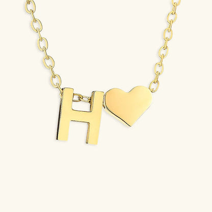 [AuraEcho]Ria Initial Letter Gold Necklace