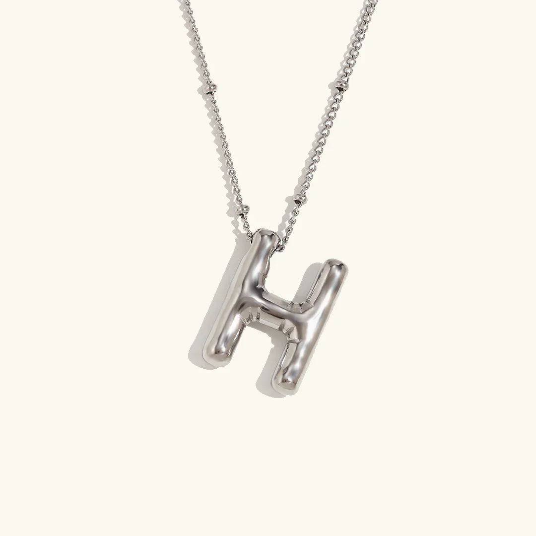 [AuraEcho]Balloon Gold Initial Necklace