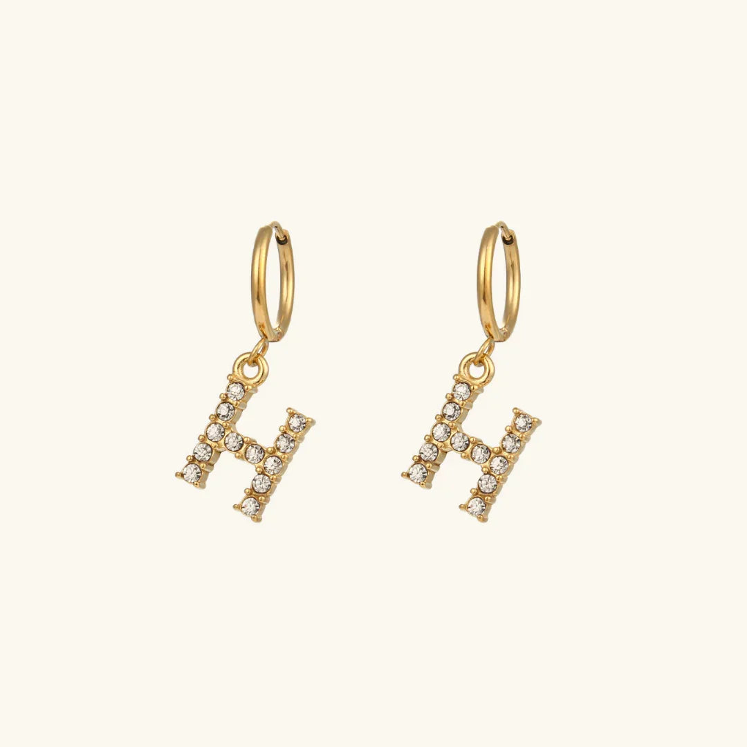 [AuraEcho]Wilhemina Initial Letter Earrings