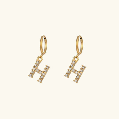 [AuraEcho]Wilhemina Initial Letter Earrings