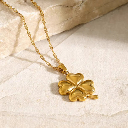 [AuraEcho]Ella Clover Gold Necklace