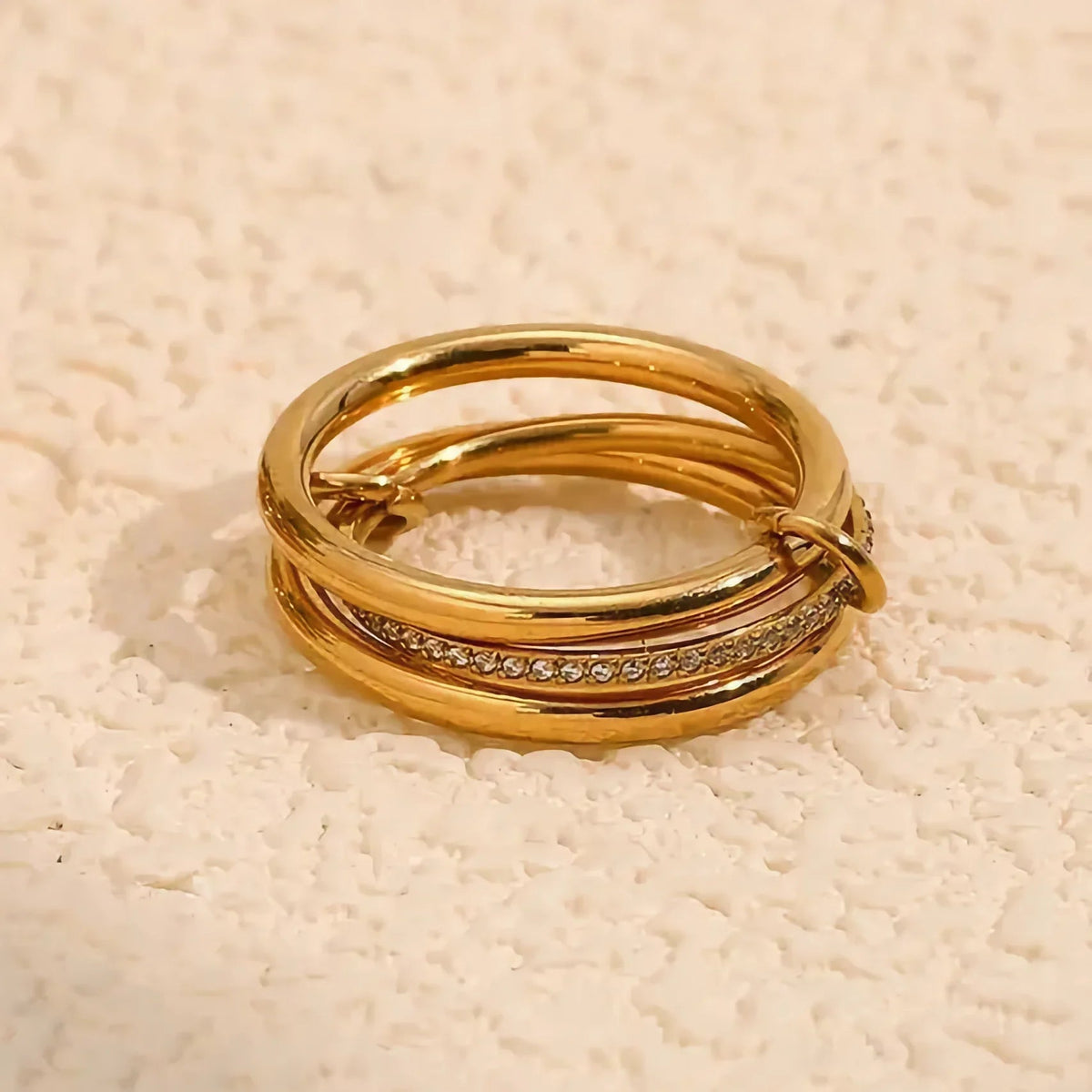 [AuraEcho]Dara Diamond Ring Stack
