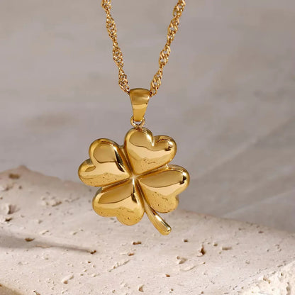 [AuraEcho]Ella Clover Gold Necklace
