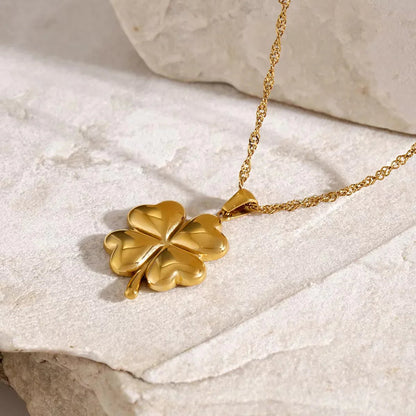 [AuraEcho]Ella Clover Gold Necklace