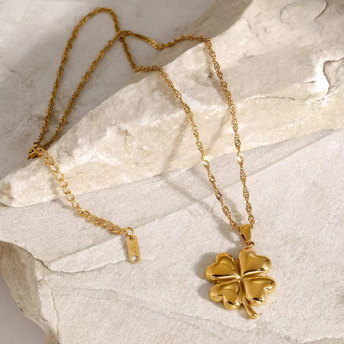 [AuraEcho]Ella Clover Gold Necklace