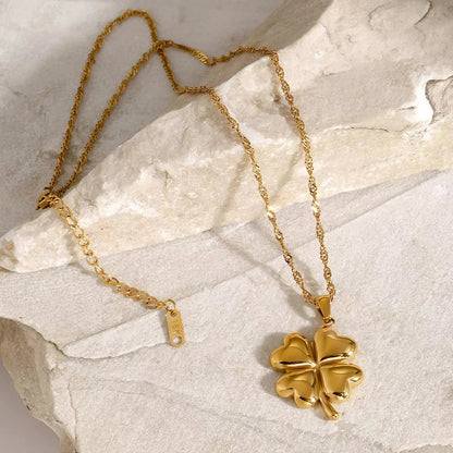 [AuraEcho]Ella Clover Gold Necklace