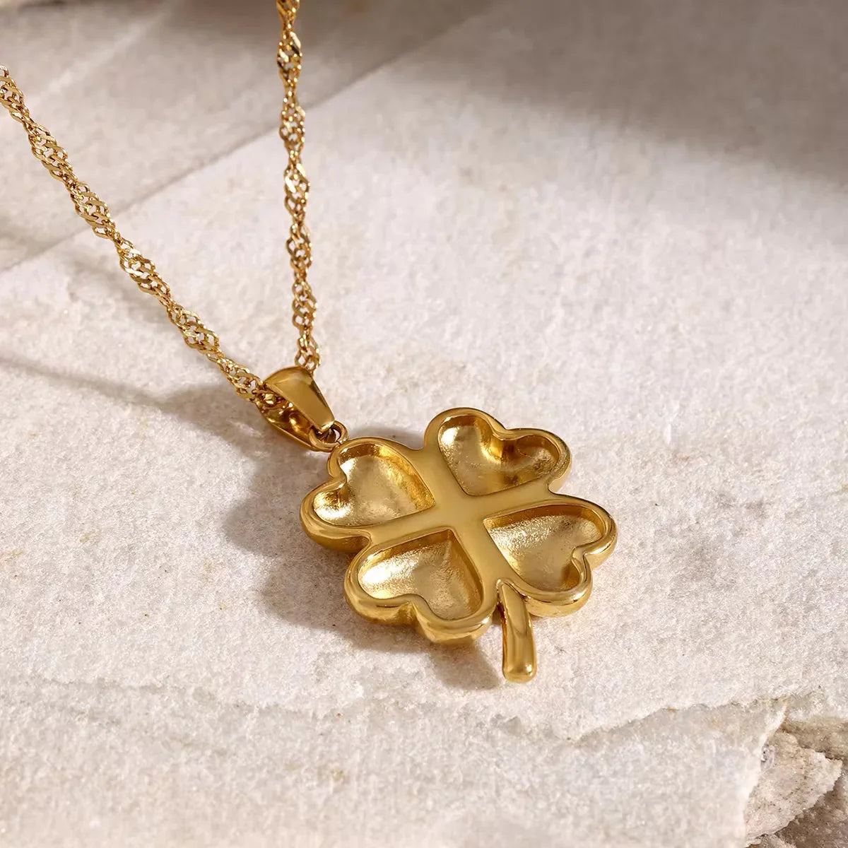 [AuraEcho]Ella Clover Gold Necklace