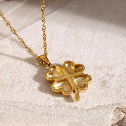 [AuraEcho]Ella Clover Gold Necklace