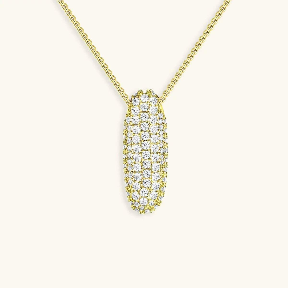 [AuraEcho]Bubble Initial Diamond Necklace