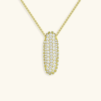 [AuraEcho]Bubble Initial Diamond Necklace