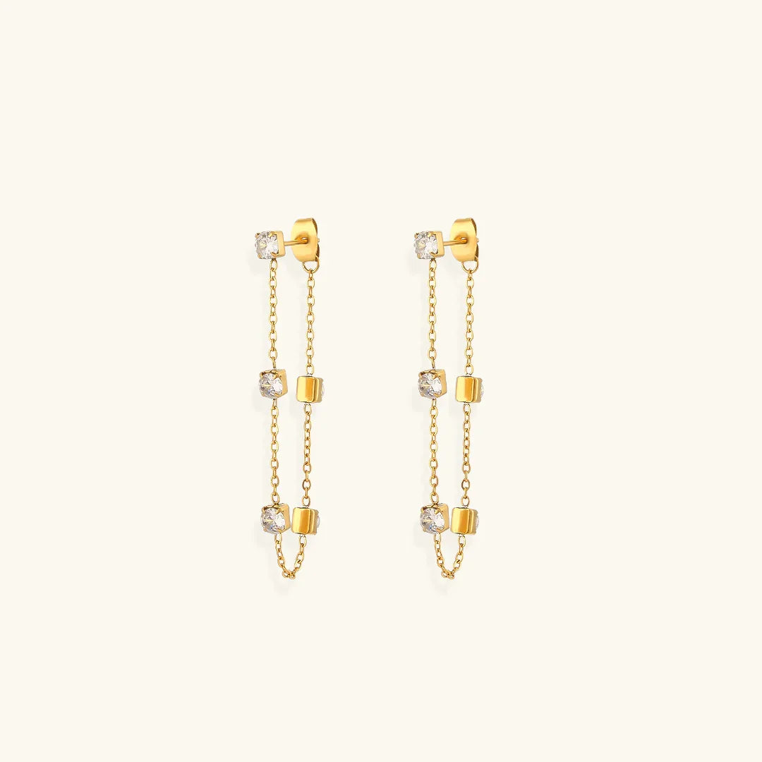 [AuraEcho]Iris Diamond Earrings