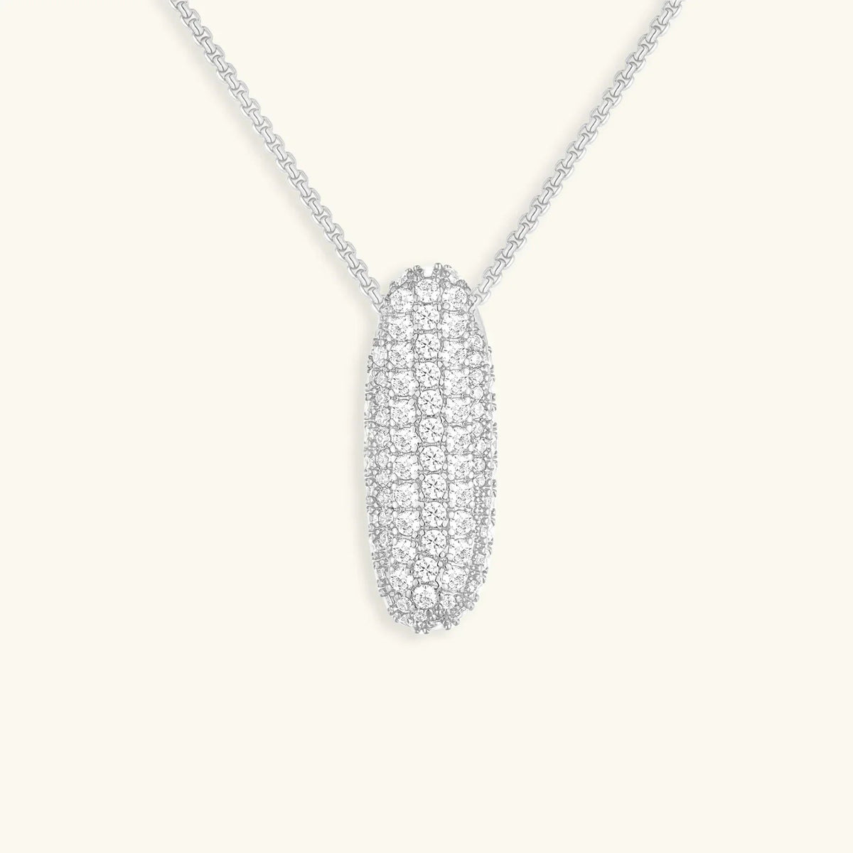 [AuraEcho]Bubble Initial Diamond Necklace