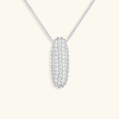 [AuraEcho]Bubble Initial Diamond Necklace