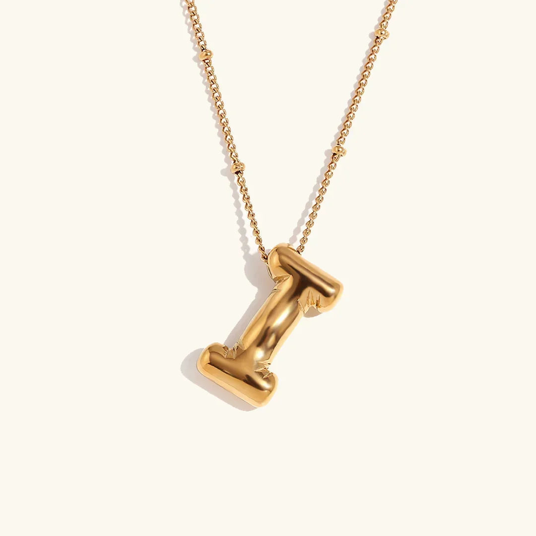 [AuraEcho]Balloon Gold Initial Necklace