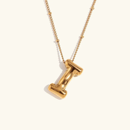 [AuraEcho]Balloon Gold Initial Necklace