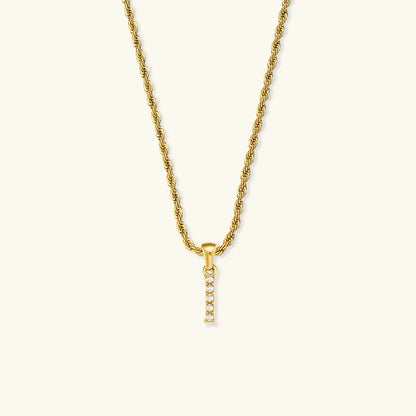[AuraEcho]Elodie Initial Letter Pearl Necklace