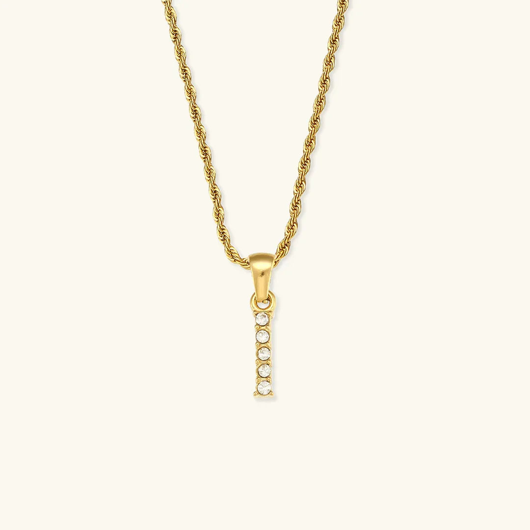 [AuraEcho]Maeve Letter Initial Diamond Necklace