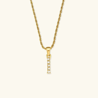 [AuraEcho]Maeve Letter Initial Diamond Necklace