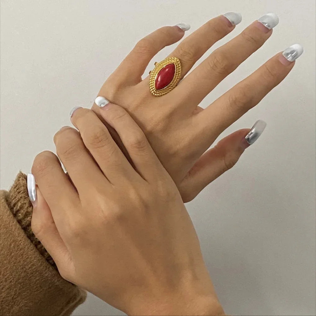 [AuraEcho]Heidi Marquise Gold Ring