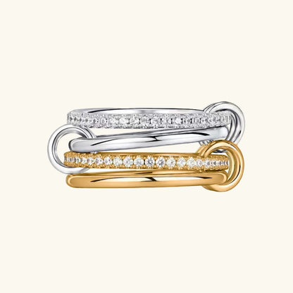 [AuraEcho]Ivy Stacked Diamond Ring