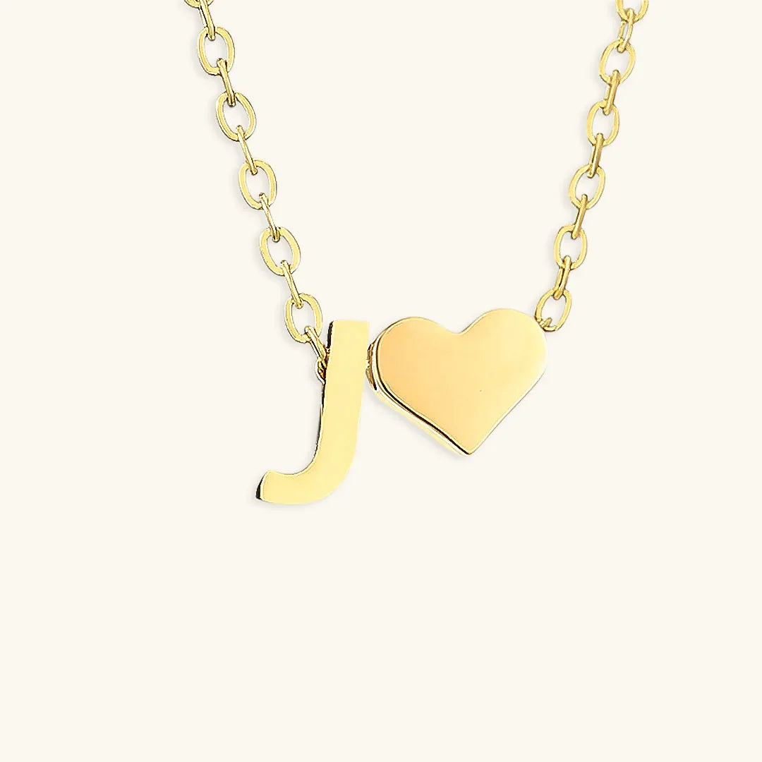 [AuraEcho]Ria Initial Letter Gold Necklace