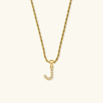 [AuraEcho]Elodie Initial Letter Pearl Necklace