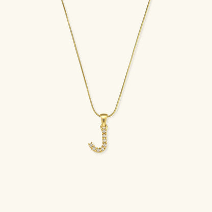 [AuraEcho]Augustine Initial Letter Pearl Necklace
