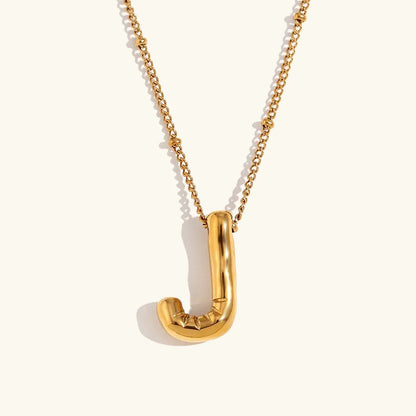 [AuraEcho]Balloon Gold Initial Necklace