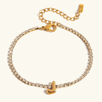 [AuraEcho]Avaria Bubble Letter Tennis Bracelet