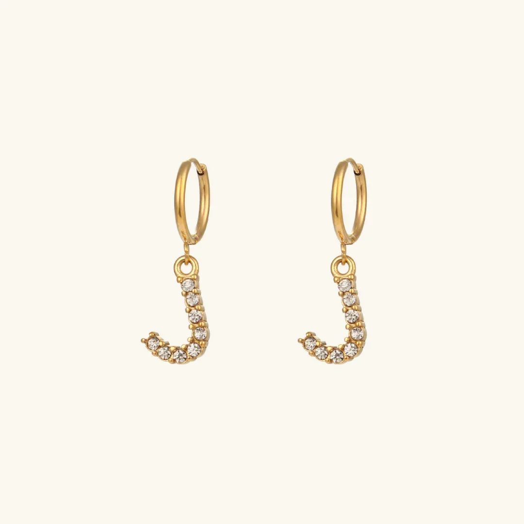 [AuraEcho]Wilhemina Initial Letter Earrings
