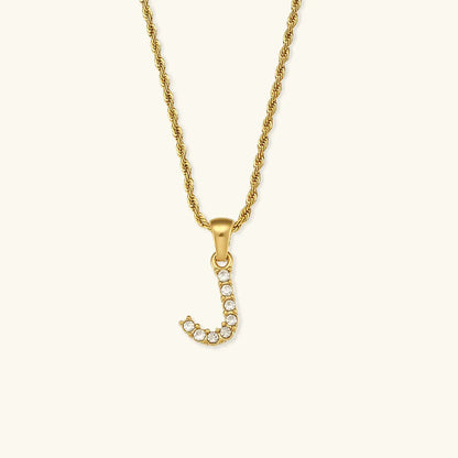 [AuraEcho]Maeve Letter Initial Diamond Necklace