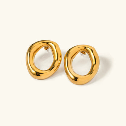 [AuraEcho]Raquel Open Oval Earrings
