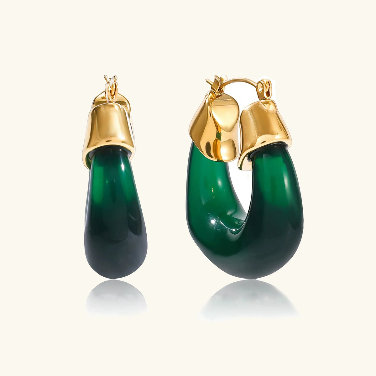 [AuraEcho]Leighton Chunky Enamel Hoops