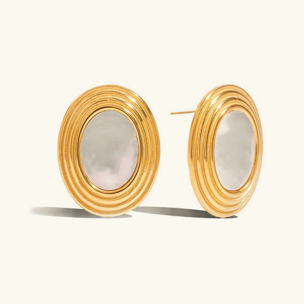 [AuraEcho]Ruthie Gold Enamel Earrings