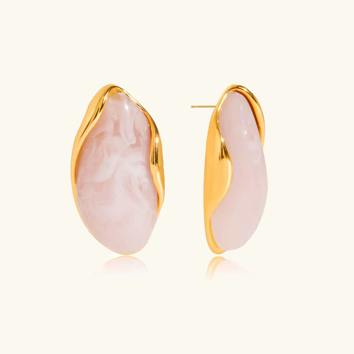 [AuraEcho]Amelise Polished Gemstone Earrings