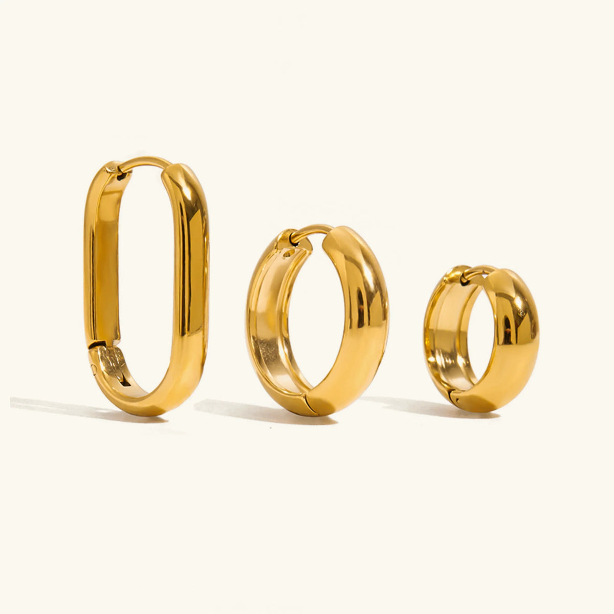 [AuraEcho]Clarabelle Staple Gold Hoops Bundle