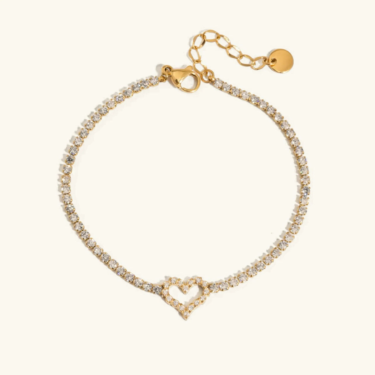 [AuraEcho]Patrice Diamond Heart Bracelet