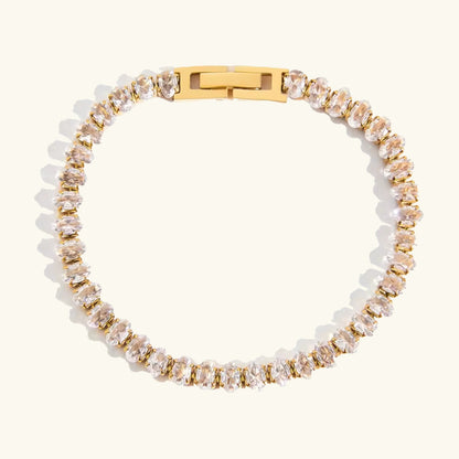 [AuraEcho]Avaria Oval Cut Tennis Bracelet