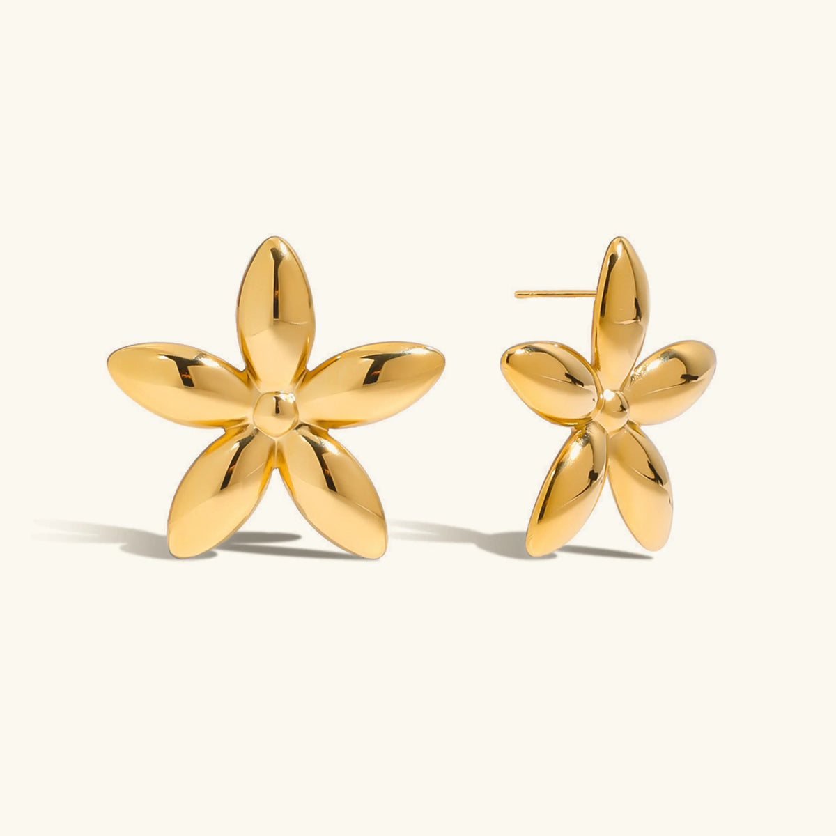 [AuraEcho]Monica Floral Gold Earrings