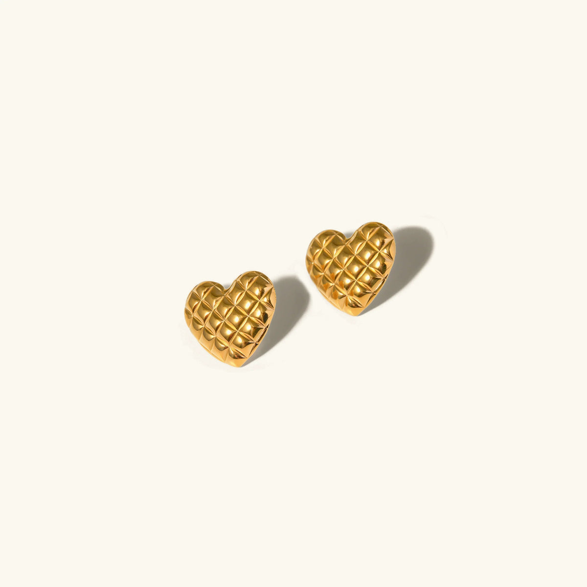[AuraEcho]Irina Gold Heart Earrings