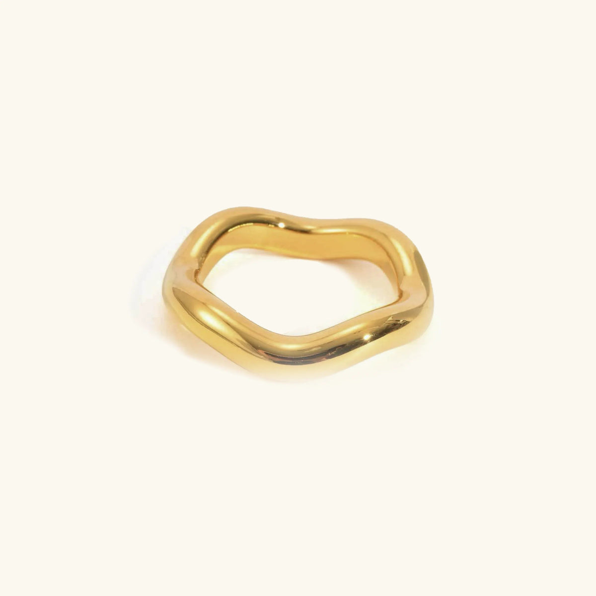 [AuraEcho]Lunaria Gold Wave Ring