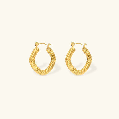 [AuraEcho]Emani Twist Square Earrings