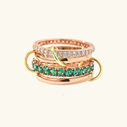 [AuraEcho]Imani Stacked Diamond Ring