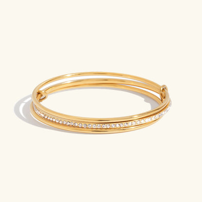 [AuraEcho]Quinley Stacked Diamond Bracelet