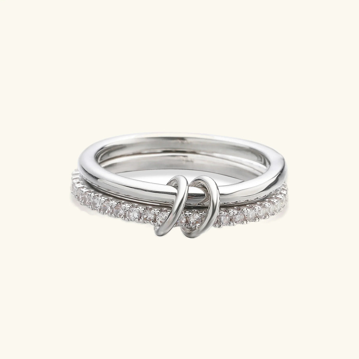 [AuraEcho]Adela Stacked Diamond Ring