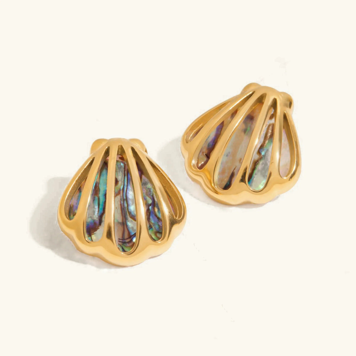 [AuraEcho]Nixie Gold Seashell Earrings