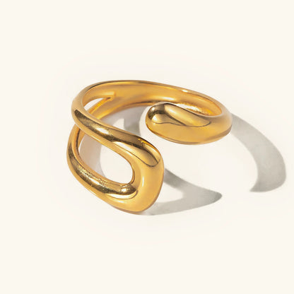 [AuraEcho]Bernice Open Ended Gold Ring