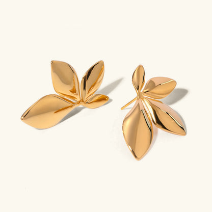 [AuraEcho]Velle Gold Petal Earrings